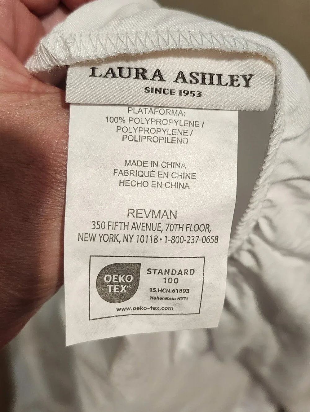 Laura Ashley Rustic Ruffled Twin XL Bed Skirt in White 42 In